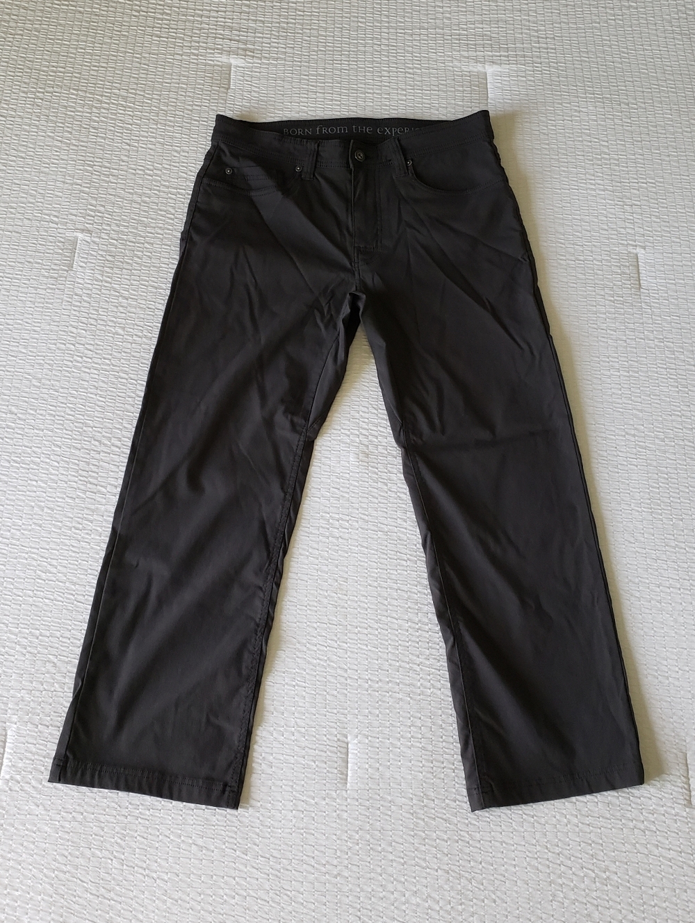 NWOT! PRANA Men's Slim Fit Stretchy 5-pocket Chino Pants (32x30) Gray Black